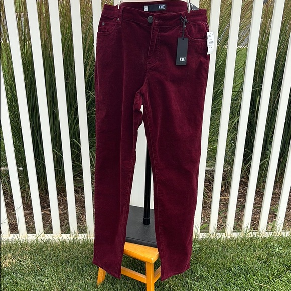 Kut from the Kloth Denim - Kut from the Kloth NWT Burgundy Corduroy NWT Diana Skinny High Rise Size 16